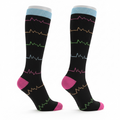 Medias de compresión - EKG colores pastel