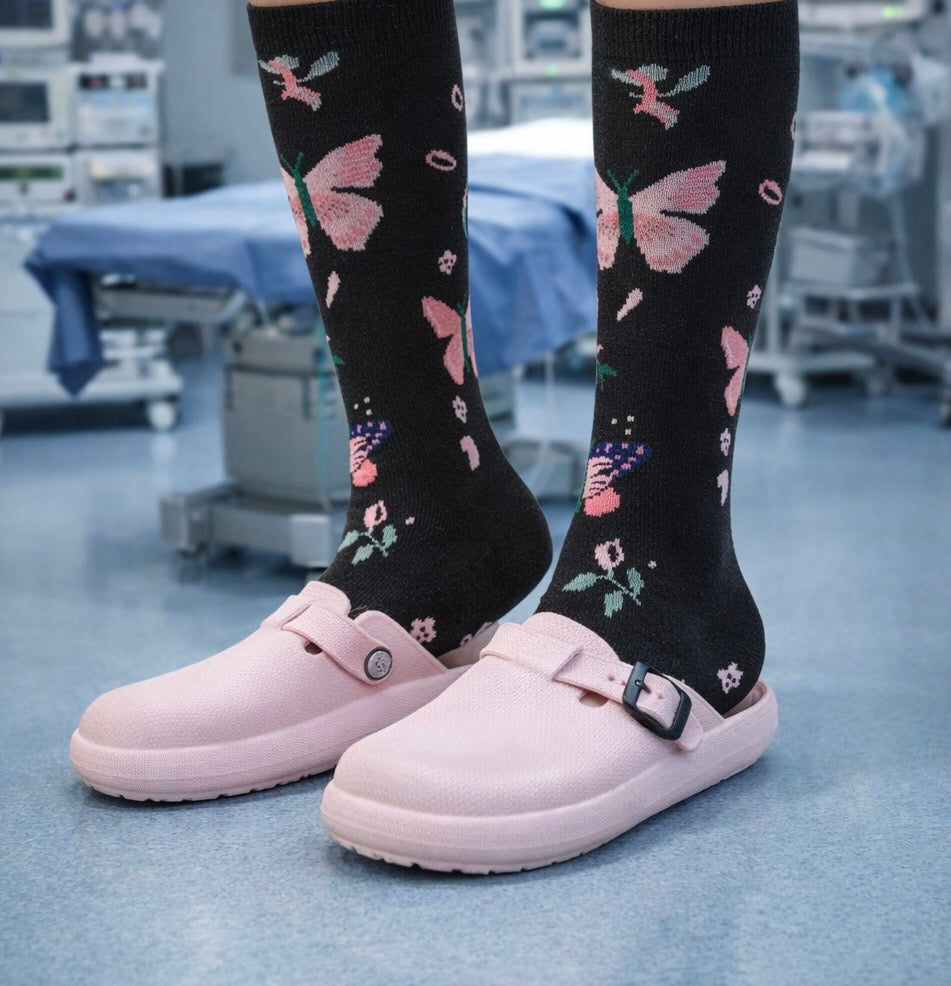 Clogs + medias de compresión