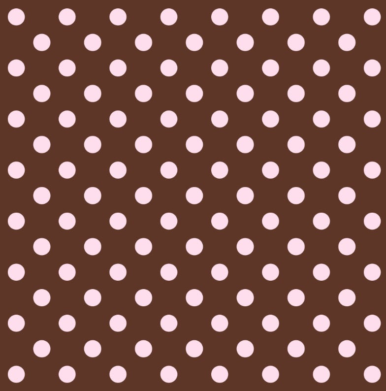 Bandana fondo café polka dots rosa
