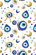 Bandana ojo turco azul/dorado