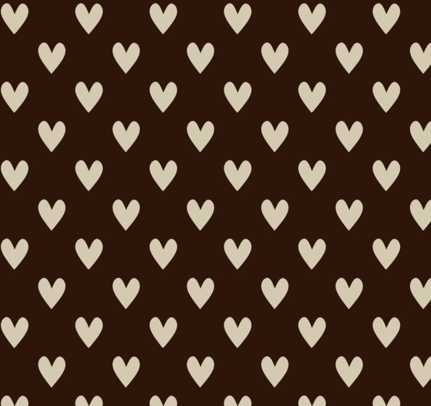 Bandana corazones espresso