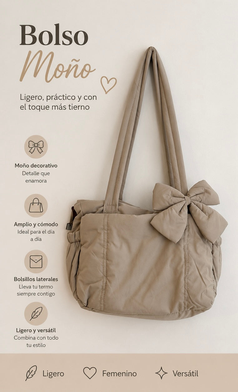 Tote bag pequeña nude 🤎