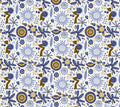 Bandana floral azul