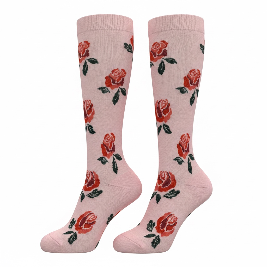 Medias de compresión - rosas 🌹