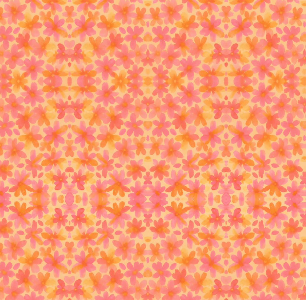 Bandana Flores Rosa/naranja