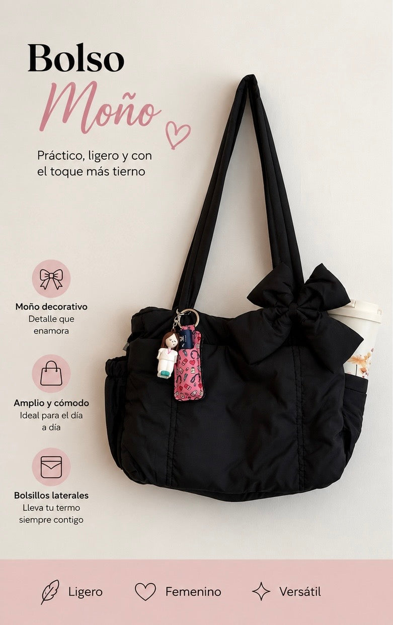 Tote bag pequeña con moño 🖤