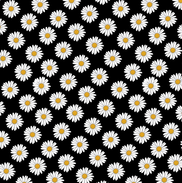 Bandana margaritas fondo negro