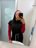 Headband cuadros roja