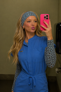 Headband animal print azul 💙