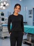 Blusa para abajo del quirúrgico - negra cuello redondo 🖤