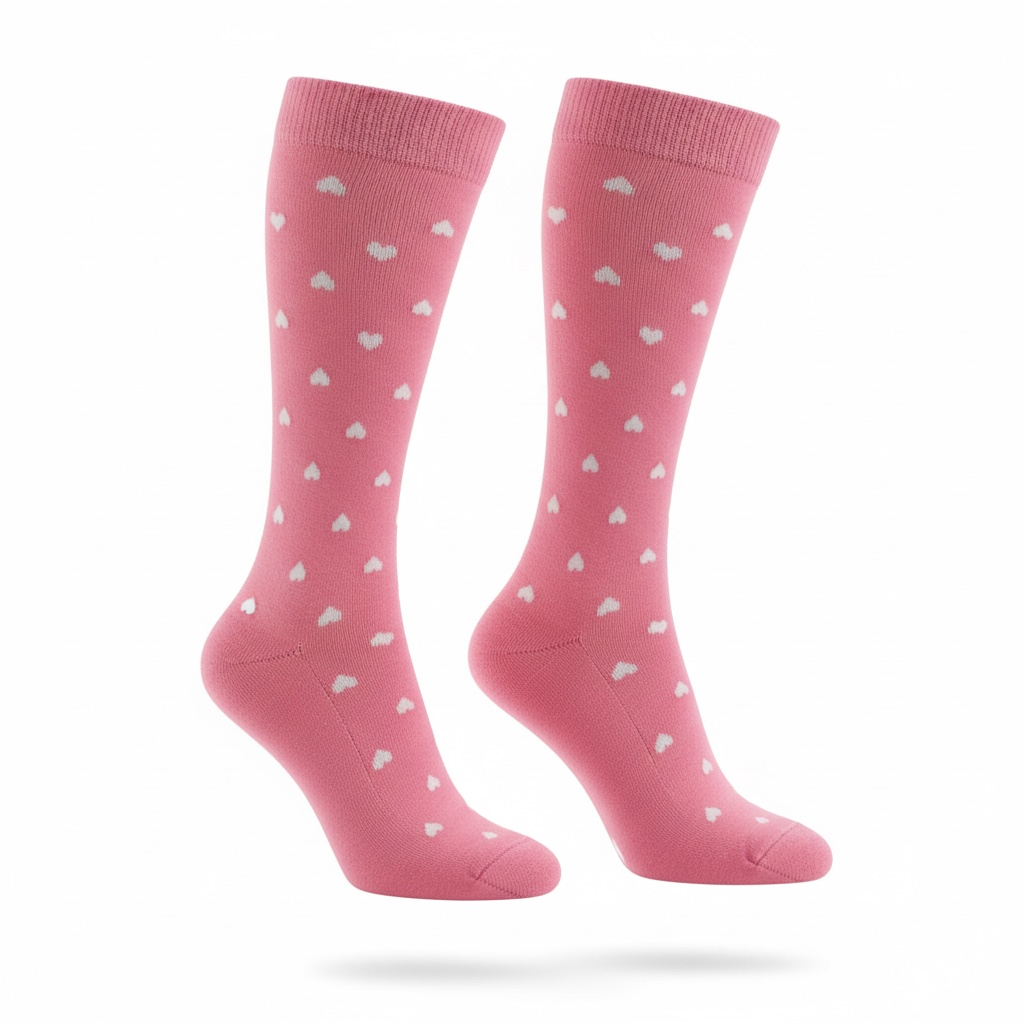 Medias de compresión - corazones rosa 🩷