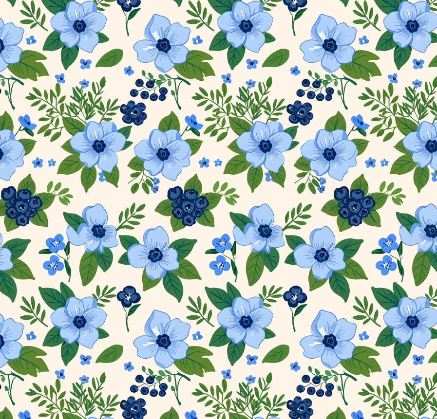 Bandana flores y moras