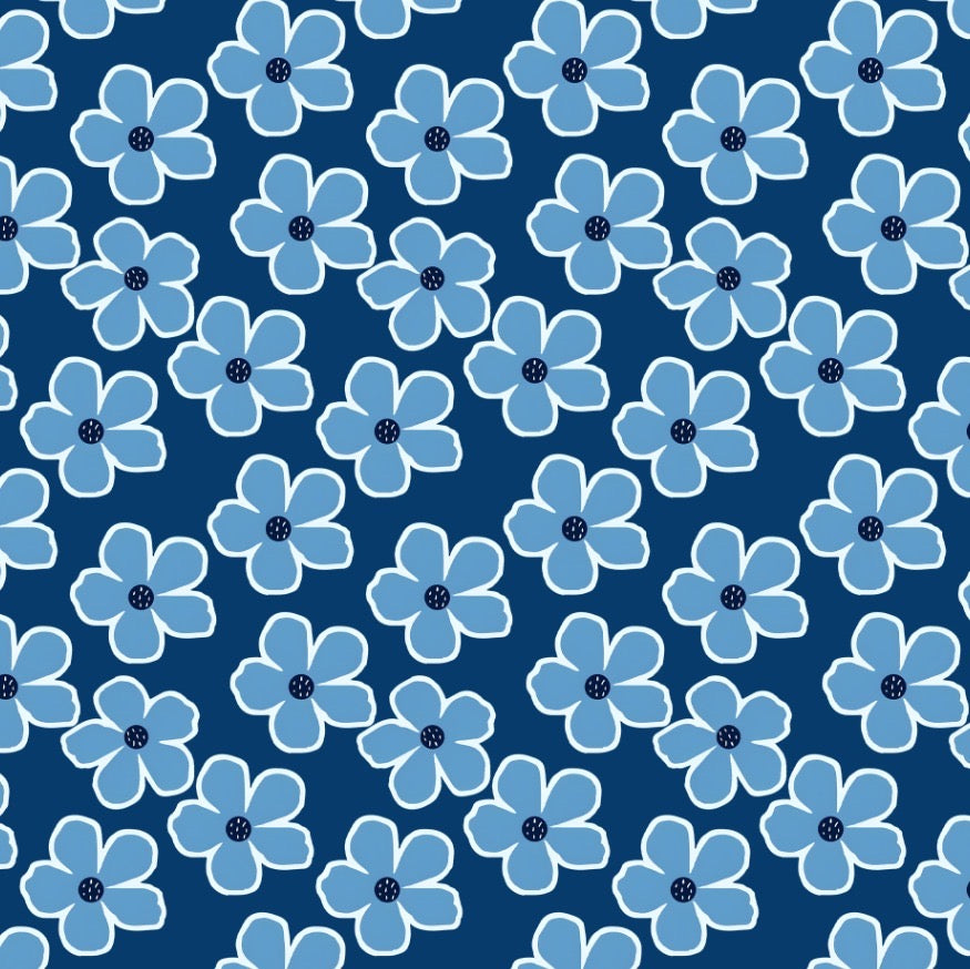 Bandana Flores azules