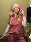Headband flores rosa mini