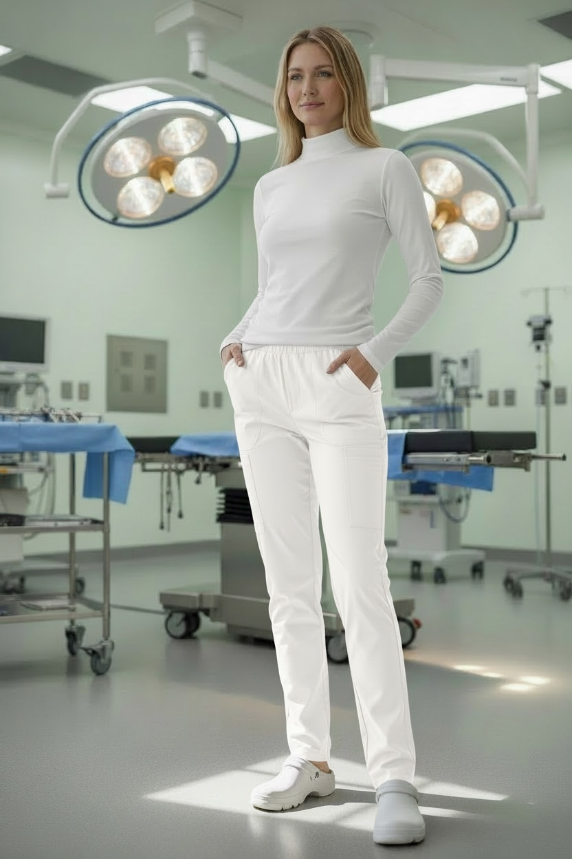 Blusa para abajo de quirúrgico - Blanca